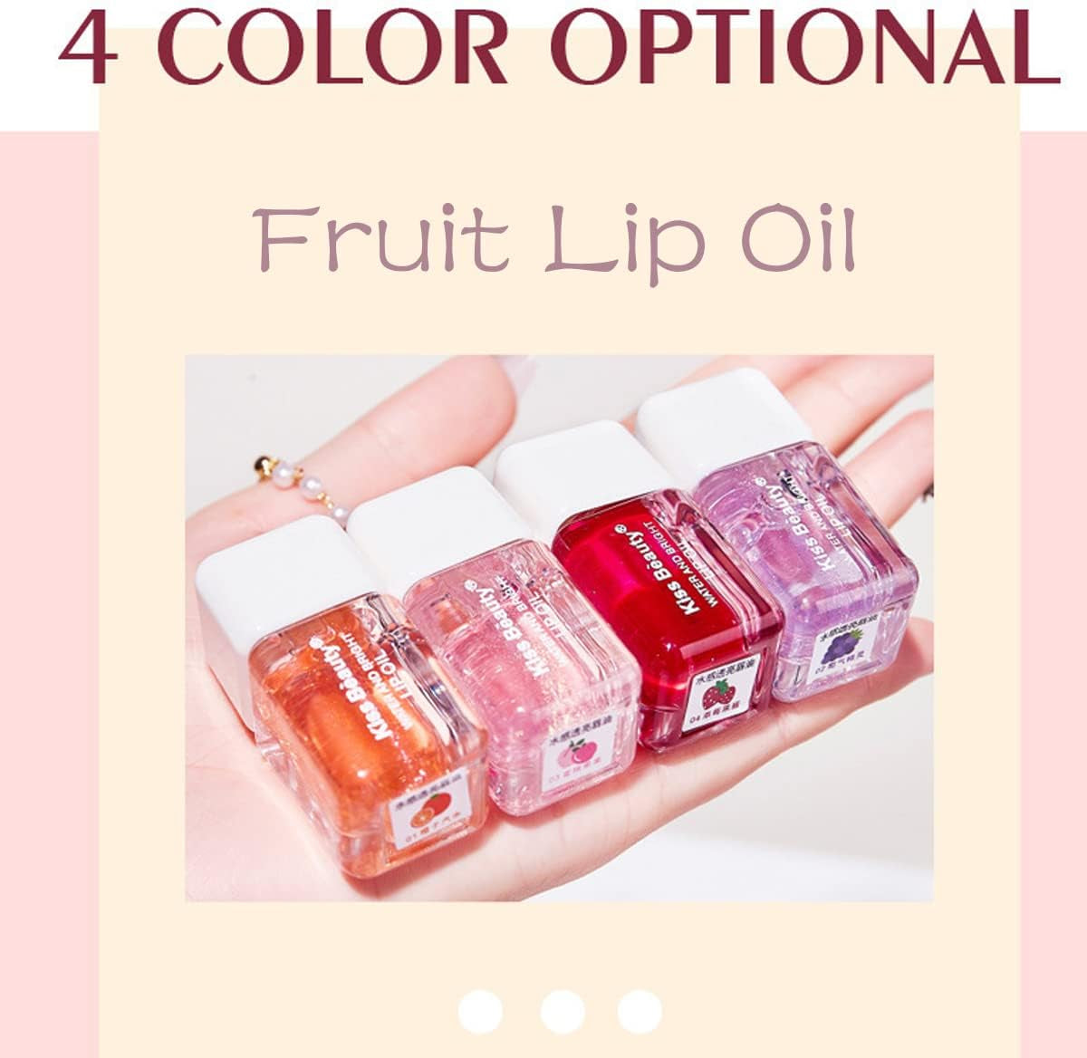 4 PCS Olio Cura Delle Labbra, Plumping Rossetti Set, Lucidalabbra Scintillante Specchio Balsamo Idratante Colorato, Lip Plumper Gloss Glow Oil Trasparente