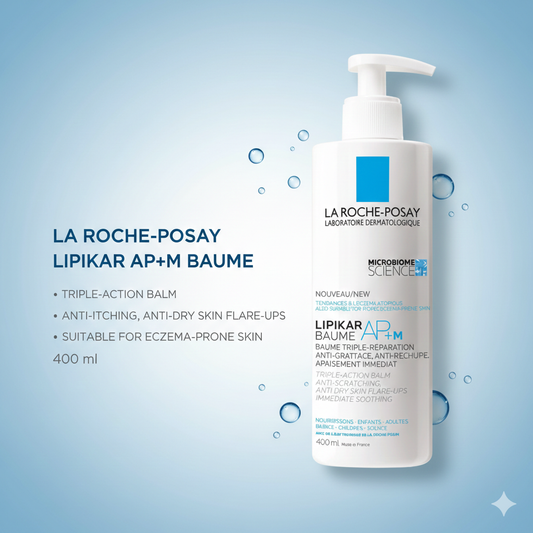 La Roche-Posay Lipikar AP+M Triple Repair | Body Balm / Moisturizer for dry to extra dry skin / Eczema Prone Skin Cream with Shea Butter & Niacinamide | Fragrance Free & Safe for Sensitive Skin & Babies | 400ml