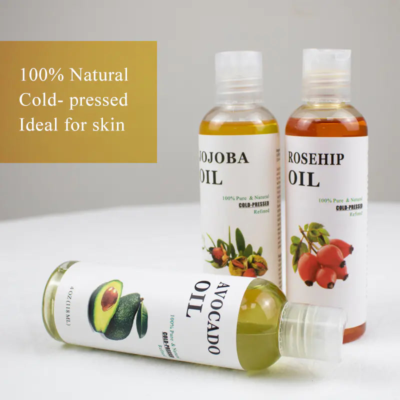 Pure Cold-Pressed Carrier Oil for Skin and Hair, 118ml